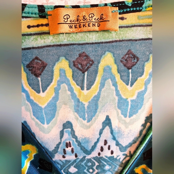 Peck & Peck Weekend Women’s V-neck Empire Waist Knit Maxi Dress Green 58"x16" - Picture 4 of 4